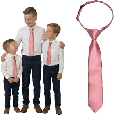 DonDon Cravate enfant garçonvieux rose pré-nouée et réglable avec clip 3 longueurs tout-petits, enfants et adolescents pour les mariages, les baptêmes, la rentrée scolaire et les communions - Publicité DonDon Cravate enfant garçonvieux rose pré-nouée et réglable avec clip 3 longueurs tout-petits, enfants et adolescents pour les mariages, les baptêmes, la rentrée scolaire et les communions - Publicité