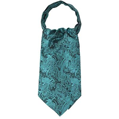 WANYING Homme Cravate Tie Ascot Cravate Écharpe en Polyester Soie Retro Classque pour Travail Fête Cérémonie Mariage Paisley Turquoise - Publicité WANYING Homme Cravate Tie Ascot Cravate Écharpe en Polyester Soie Retro Classque pour Travail Fête Cérémonie Mariage Paisley Turquoise - Publicité