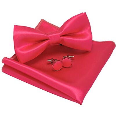 JEMYGINS Noeud Papillon Homme Uni avec Pochette et Boutons de Manchette pour Mariage Business et Ceremonie - Publicité JEMYGINS Noeud Papillon Homme Uni avec Pochette et Boutons de Manchette pour Mariage Business et Ceremonie - Publicité