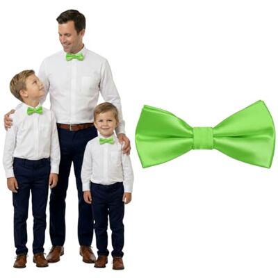 DonDon Nœud papillon enfant garçon bébés et homme aspect soie brillant, pré-noué et réglable en longueur en polyester accessoire festif pour mariage, communion et cérémonie - Publicité DonDon Nœud papillon enfant garçon bébés et homme aspect soie brillant, pré-noué et réglable en longueur en polyester accessoire festif pour mariage, communion et cérémonie - Publicité