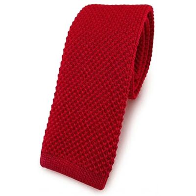 TigerTie qualité Designer cravate tricotée en rouge unicolor - - Publicité TigerTie qualité Designer cravate tricotée en rouge unicolor - - Publicité