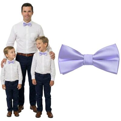 DonDon Nœud papillon enfant garçon bébés et homme aspect soie brillant, pré-noué et réglable en longueur en polyester accessoire festif pour mariage, communion et cérémonie - Publicité DonDon Nœud papillon enfant garçon bébés et homme aspect soie brillant, pré-noué et réglable en longueur en polyester accessoire festif pour mariage, communion et cérémonie - Publicité