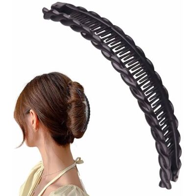 higyee Pince à cheveux,peignes à cheveux Barrettes à griffes bouclées Pince à cheveux en queue de poisson, pince banane queue de cheval pour femmes et filles, accessoires pour cheveux - Publicité higyee Pince à cheveux,peignes à cheveux Barrettes à griffes bouclées Pince à cheveux en queue de poisson, pince banane queue de cheval pour femmes et filles, accessoires pour cheveux - Publicité