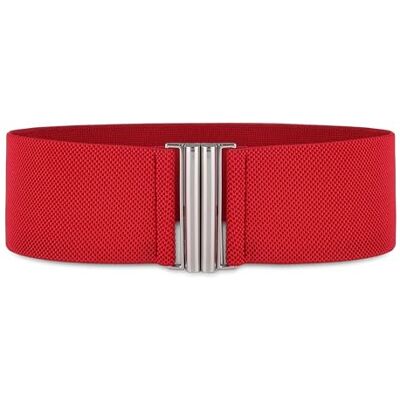 BlackButterfly Large Taille Ajustable Élastique extensible Ceinture Rétro Fermoir vertical Boucle Ceinture (Rouge, S) - Publicité BlackButterfly Large Taille Ajustable Élastique extensible Ceinture Rétro Fermoir vertical Boucle Ceinture (Rouge, S) - Publicité