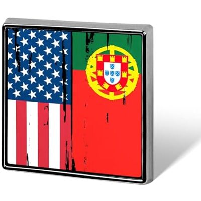 Oudrspo Broche tendance en métal, drapeau des États-Unis et du Portugal, 2,5 cm, pour vêtements, chapeaux, sacs, cravates, accessoires de décoration - Publicité Oudrspo Broche tendance en métal, drapeau des États-Unis et du Portugal, 2,5 cm, pour vêtements, chapeaux, sacs, cravates, accessoires de décoration - Publicité