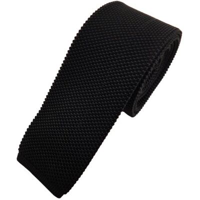 TigerTie ohne Markenname étroit cravate tricotée noir unicolor cravate Polyester Tie - Publicité TigerTie ohne Markenname étroit cravate tricotée noir unicolor cravate Polyester Tie - Publicité