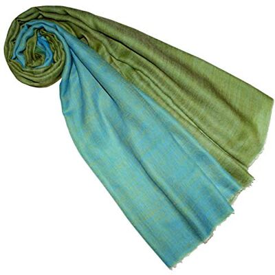 Lorenzo Cana Écharpe réversible tissée bicolore pour femme 100 % cachemire, étole, châle, foulard, pashmina, Turquoise/vert, Taille Unique - Publicité Lorenzo Cana Écharpe réversible tissée bicolore pour femme 100 % cachemire, étole, châle, foulard, pashmina, Turquoise/vert, Taille Unique - Publicité