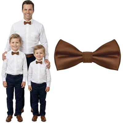 DonDon Nœud papillon enfant garçon bébés et homme aspect soie brillant, pré-noué et réglable en longueur en polyester accessoire festif pour mariage, communion et cérémonie - Publicité DonDon Nœud papillon enfant garçon bébés et homme aspect soie brillant, pré-noué et réglable en longueur en polyester accessoire festif pour mariage, communion et cérémonie - Publicité