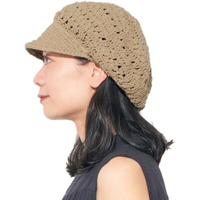 CHARM Capelines Femme Vintage en Crochet 100% Coton, Béret Été avec Visière, Chapeau De Soleil & Casquette Bonnet en Tricot Dentelle Fait Main Beige - Publicité CHARM Capelines Femme Vintage en Crochet 100% Coton, Béret Été avec Visière, Chapeau De Soleil & Casquette Bonnet en Tricot Dentelle Fait Main Beige - Publicité