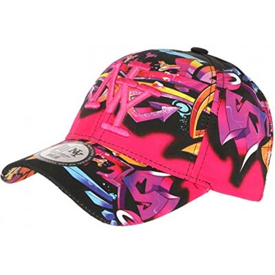 Hip Hop Honour Casquette NY Rose Fluo et Noire Design Fun Streetwear Baseball Larsy Taille Unique Rose - Publicité Hip Hop Honour Casquette NY Rose Fluo et Noire Design Fun Streetwear Baseball Larsy Taille Unique Rose - Publicité