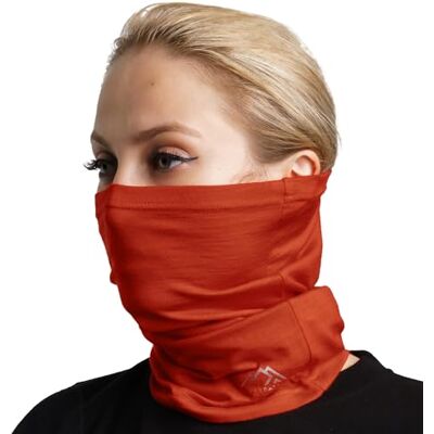 Merino.tech Merino Wool Neck Warmer Cache Cou Thermique Laine Merinos pour Hommes et Femmes ( Rusty Orange) - Publicité Merino.tech Merino Wool Neck Warmer Cache Cou Thermique Laine Merinos pour Hommes et Femmes ( Rusty Orange) - Publicité