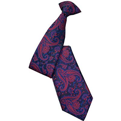 Great British Tie Club Cravate à clipser pour homme Motif cachemire Noir/rouge/bleu roi, Noir, rouge, bleu roi, adulte - Publicité Great British Tie Club Cravate à clipser pour homme Motif cachemire Noir/rouge/bleu roi, Noir, rouge, bleu roi, adulte - Publicité