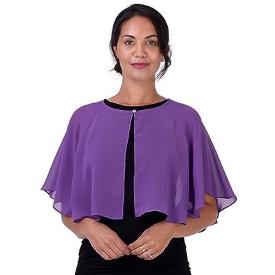 BlackButterfly Doux Mariage Portefeuille Soirée Transparente Mousseline de soie Paréo Cape Chale (Violet vif, Taille unique) - Publicité BlackButterfly Doux Mariage Portefeuille Soirée Transparente Mousseline de soie Paréo Cape Chale (Violet vif, Taille unique) - Publicité