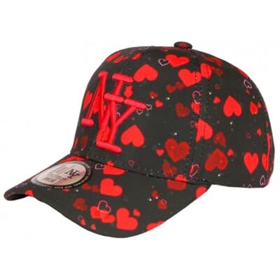 Hip Hop Honour Casquette Enfant Coeurs Rouges Lovely NY Fashion Baseball 7 a 12 Ans Taille Unique Rouge - Publicité Hip Hop Honour Casquette Enfant Coeurs Rouges Lovely NY Fashion Baseball 7 a 12 Ans Taille Unique Rouge - Publicité