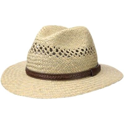 Lipodo CHAPEAUSHOP Steven Traveller Chapeau de Paille Bande en Cuir Synthetique Fabrique en Italie Unisexe Printemps Ete - Publicité Lipodo CHAPEAUSHOP Steven Traveller Chapeau de Paille Bande en Cuir Synthetique Fabrique en Italie Unisexe Printemps Ete - Publicité