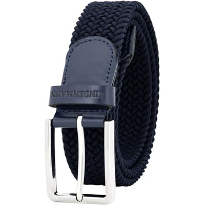 Lindenmann Ceinture extensible pour homme, ceinture textile tressée pour le golf, bleue, Farbe/Color:bleu, Size US/EU: - Publicité Lindenmann Ceinture extensible pour homme, ceinture textile tressée pour le golf, bleue, Farbe/Color:bleu, Size US/EU: - Publicité