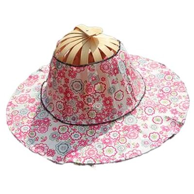 Egurs 2 en 1, chapeau de soleil d'été pour femme, pliable, en bambou, avec motif floral, rose, 56 - Publicité Egurs 2 en 1, chapeau de soleil d'été pour femme, pliable, en bambou, avec motif floral, rose, 56 - Publicité