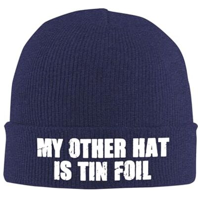 KWQDOZF Mon Autre Chapeau est Un Bonnet d'hiver en Aluminium pour Hommes et Femmes, Chaud et Confortable, tricoté à Revers, Bonnet de - Publicité KWQDOZF Mon Autre Chapeau est Un Bonnet d'hiver en Aluminium pour Hommes et Femmes, Chaud et Confortable, tricoté à Revers, Bonnet de - Publicité