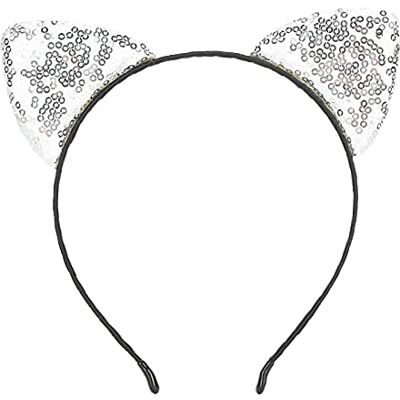 Brrnoo Serre-tête réversible à oreilles de chat à paillettes Créoles brillantes pour cheveux Idéal pour les fêtes, Halloween et le quotidien - Publicité Brrnoo Serre-tête réversible à oreilles de chat à paillettes Créoles brillantes pour cheveux Idéal pour les fêtes, Halloween et le quotidien - Publicité