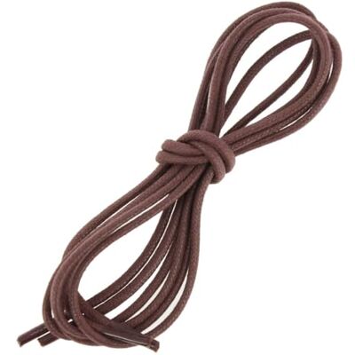 Les Lacets Français. Lacets ronds et épais. 3mm, Coton. Marron Acajou. 90cm FABRIQUE EN FRANCE - Publicité Les Lacets Français. Lacets ronds et épais. 3mm, Coton. Marron Acajou. 90cm FABRIQUE EN FRANCE - Publicité