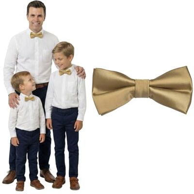 DonDon Nœud papillon enfant garçon bébés et homme aspect soie brillant, pré-noué et réglable en longueur en polyester accessoire festif pour mariage, communion et cérémonie - Publicité DonDon Nœud papillon enfant garçon bébés et homme aspect soie brillant, pré-noué et réglable en longueur en polyester accessoire festif pour mariage, communion et cérémonie - Publicité
