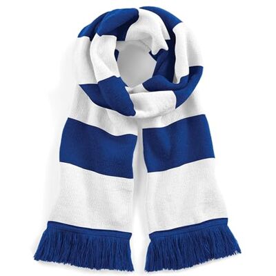 Beechfield Echarpe VARSITY Adulte (Taille unique) (Bleu roi vif/Blanc) - Publicité Beechfield Echarpe VARSITY Adulte (Taille unique) (Bleu roi vif/Blanc) - Publicité