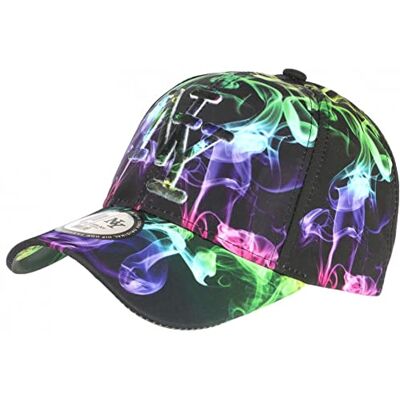 Hip Hop Honour Casquette NY Bleue Rose et Verte Design Streetwear Baseball Smoky - Publicité Hip Hop Honour Casquette NY Bleue Rose et Verte Design Streetwear Baseball Smoky - Publicité