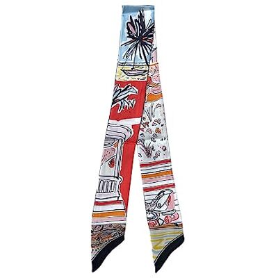JERLA % Mulberry silk Scarf Head Hair Ribbon Bag scarf Handbag Handle wrap Tie Bundle Neckerchief Scarf for women (Reyurez red) - Publicité JERLA % Mulberry silk Scarf Head Hair Ribbon Bag scarf Handbag Handle wrap Tie Bundle Neckerchief Scarf for women (Reyurez red) - Publicité