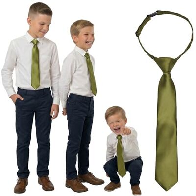 DonDon Cravate enfant garçonvert mousse pré-nouée et réglable avec clip 3 longueurs tout-petits, enfants et adolescents pour les mariages, les baptêmes, la rentrée scolaire et les communions - Publicité DonDon Cravate enfant garçonvert mousse pré-nouée et réglable avec clip 3 longueurs tout-petits, enfants et adolescents pour les mariages, les baptêmes, la rentrée scolaire et les communions - Publicité