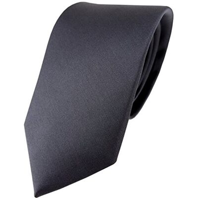 TigerTie Cravate en satin de soie de différentes couleurs unie Cravate 100 % soie Largeur 8 cm, anthracite, Taille Unique - Publicité TigerTie Cravate en satin de soie de différentes couleurs unie Cravate 100 % soie Largeur 8 cm, anthracite, Taille Unique - Publicité