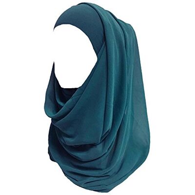 Lina & Lily Hijab pour Femmes Mousseline Foulard Écharpe Turban Châle Islamique (Bleu Canard) - Publicité Lina & Lily Hijab pour Femmes Mousseline Foulard Écharpe Turban Châle Islamique (Bleu Canard) - Publicité