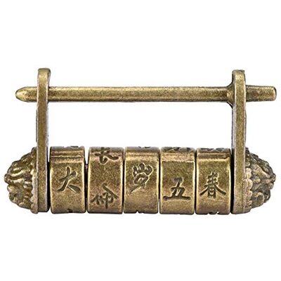 Garosa Cadenas Vintage Chinois Antique en Métal Robuste pour Boîte à Bijoux Valise Tiroir Sécurité Rétro avec Combinaison Simple Idéal pour Voyage et Maison - Publicité Garosa Cadenas Vintage Chinois Antique en Métal Robuste pour Boîte à Bijoux Valise Tiroir Sécurité Rétro avec Combinaison Simple Idéal pour Voyage et Maison - Publicité