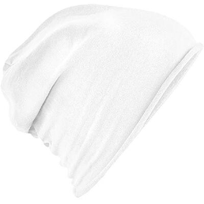 Beechfield Bonnet en jersey blanc - Publicité Beechfield Bonnet en jersey blanc - Publicité