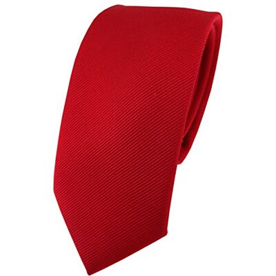 TigerTie étroit cravate en soie rouge unicolor rips struktur cravate 100% pure soie - Publicité TigerTie étroit cravate en soie rouge unicolor rips struktur cravate 100% pure soie - Publicité