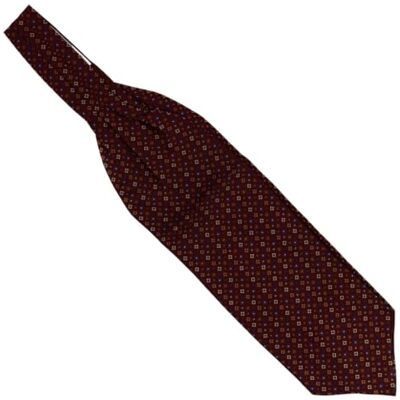 Tony & Paul. Foulard Ascot. Sofia, Soie. Rouge sang carreaux FABRIQUE EN ITALIE. Publicité Tony & Paul. Foulard Ascot. Sofia, Soie. Rouge sang carreaux FABRIQUE EN ITALIE. Publicité
