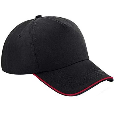 Beechfield B25c Casquette Authentique à 5 Panneaux Visière Passepoilée - Publicité Beechfield B25c Casquette Authentique à 5 Panneaux Visière Passepoilée - Publicité