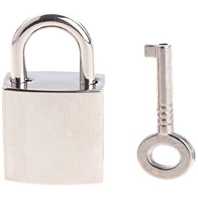 alloneslife Petit cadenas carré vintage en métal avec clé pour sac, valise, bagage, livre, boîte à bijoux (argenté) - Publicité alloneslife Petit cadenas carré vintage en métal avec clé pour sac, valise, bagage, livre, boîte à bijoux (argenté) - Publicité