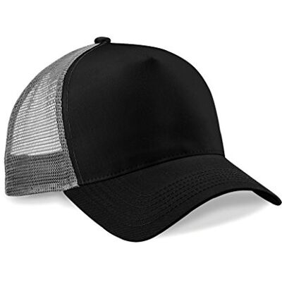 Beechfield Casquette de baseball en maille Noir / Gris Taille unique - Publicité Beechfield Casquette de baseball en maille Noir / Gris Taille unique - Publicité