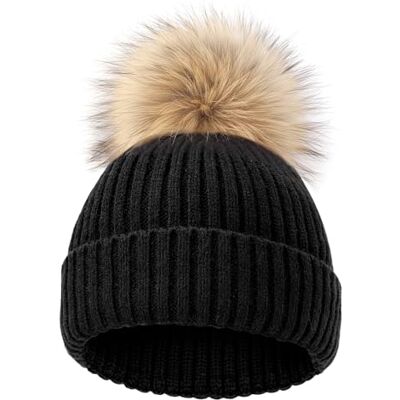 DRESHOW Bonnet pour Bébé Bonnet Hiver Enfant Chapeau Unisexe en Tricot Doux pour Garçons et Filles avec Pompon Mignon Beanies Chaud pour Les Enfants de 3 Mois 8 Ans - Publicité DRESHOW Bonnet pour Bébé Bonnet Hiver Enfant Chapeau Unisexe en Tricot Doux pour Garçons et Filles avec Pompon Mignon Beanies Chaud pour Les Enfants de 3 Mois 8 Ans - Publicité