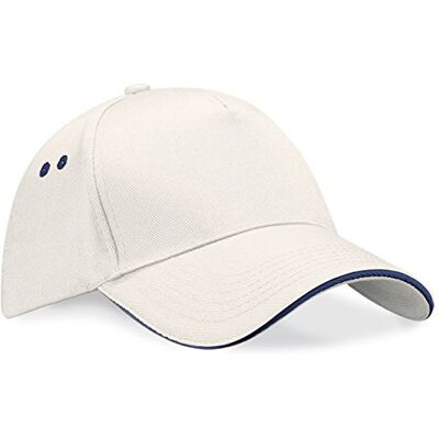 Beechfield B015c Ultimate Casquette à 5 panneaux, visière avec insert de couleur Gris Taille Unique - Publicité Beechfield B015c Ultimate Casquette à 5 panneaux, visière avec insert de couleur Gris Taille Unique - Publicité