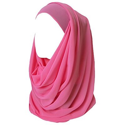 Lina & Lily Hijab pour Femmes Mousseline Foulard Écharpe Turban Châle Islamique (Rose) - Publicité Lina & Lily Hijab pour Femmes Mousseline Foulard Écharpe Turban Châle Islamique (Rose) - Publicité