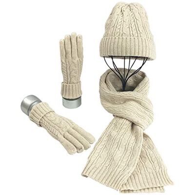 Warmiehomy Chapeau Gants Écharpe Ensemble pour Femmes Dames Filles Doux Chaud Bonnet Tricoté Bonnet Long Écharpe 3 en 1 Hiver Épais Ensemble pour Promenade en Plein Air Faire des Achats Ski Pêche Camping - Publicité Warmiehomy Chapeau Gants Écharpe Ensemble pour Femmes Dames Filles Doux Chaud Bonnet Tricoté Bonnet Long Écharpe 3 en 1 Hiver Épais Ensemble pour Promenade en Plein Air Faire des Achats Ski Pêche Camping - Publicité