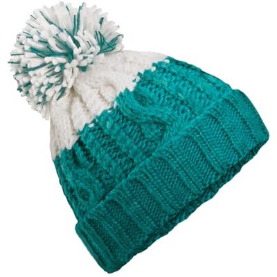 Beechfield Apres Beanie Emerald/Soft White One Size - Publicité Beechfield Apres Beanie Emerald/Soft White One Size - Publicité