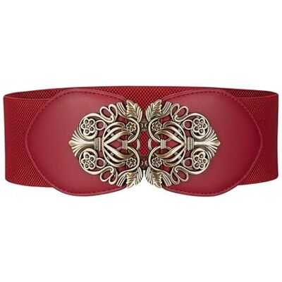 BlackButterfly 3 Pouces de Large Élastique Boucle Vintage Ceintur (Rouge, XXL) - Publicité BlackButterfly 3 Pouces de Large Élastique Boucle Vintage Ceintur (Rouge, XXL) - Publicité