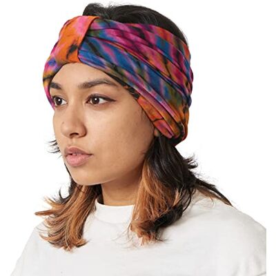 CHARM Bandeau Hippie Tie Dye Mode Turban Femme, Boho Head Band Élastique, Couvre Tête Style 60's 70's, Foulard Rétro Bandana Cheveux Psychédélique Fleur Motif B - Publicité CHARM Bandeau Hippie Tie Dye Mode Turban Femme, Boho Head Band Élastique, Couvre Tête Style 60's 70's, Foulard Rétro Bandana Cheveux Psychédélique Fleur Motif B - Publicité