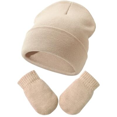 DRESHOW Ensemble Bonnet Beanie et Moufles D'hiver Set pour Bébés et Enfants Ensemble Chapeau et Gants Tricotés Chauds pour 3 Mois 24 Mois Filles et Garçons - Publicité DRESHOW Ensemble Bonnet Beanie et Moufles D'hiver Set pour Bébés et Enfants Ensemble Chapeau et Gants Tricotés Chauds pour 3 Mois 24 Mois Filles et Garçons - Publicité