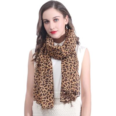 Lina & Lily Écharpe Foulard pour Femme Imprimé Léopard Animal - Publicité Lina & Lily Écharpe Foulard pour Femme Imprimé Léopard Animal - Publicité