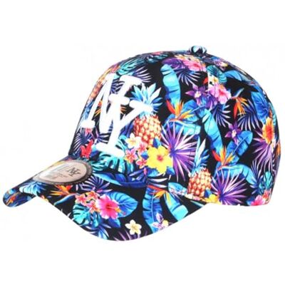 Hip Hop Honour Casquette Enfant Bleue Jaune Fleurs Ananas NY Sunlight 7 a 12 ans - Publicité Hip Hop Honour Casquette Enfant Bleue Jaune Fleurs Ananas NY Sunlight 7 a 12 ans - Publicité