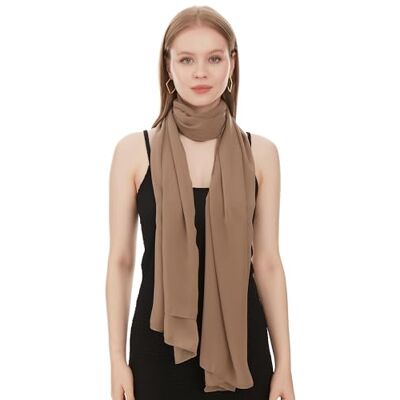 Shawl Factory Echarpe Foulard Femme Mousseline Taupe Fonce Chale Echarpes et Foulards Femme Mousseline Chiffon Etole Châle De Mariage Chic Etole Élégante En Chiffon Léger Comme Une Plume (Taupe Fonce) - Publicité Shawl Factory Echarpe Foulard Femme Mousseline Taupe Fonce Chale Echarpes et Foulards Femme Mousseline Chiffon Etole Châle De Mariage Chic Etole Élégante En Chiffon Léger Comme Une Plume (Taupe Fonce) - Publicité