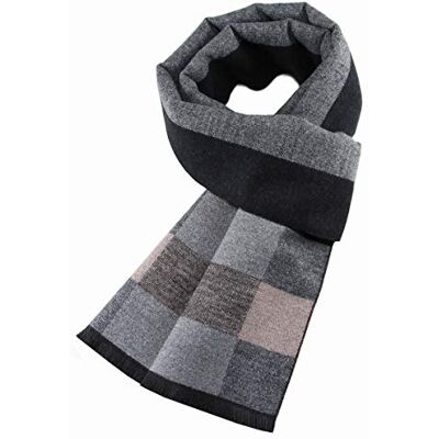 Ueither Écharpe Homme Longue Chaude Automne et Hiver Souple Confortable Foulard Tartan Écharpe (180cm x 30cm, Couleur 12) - Publicité Ueither Écharpe Homme Longue Chaude Automne et Hiver Souple Confortable Foulard Tartan Écharpe (180cm x 30cm, Couleur 12) - Publicité